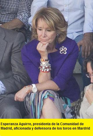 esperanza aguirre en los toros